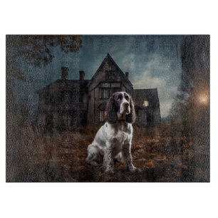 Planche À Découper English Springer Spaniel Halloween Épouvantable