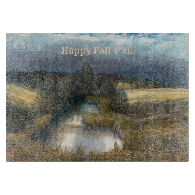 Planche À Découper Etanche d'automne peinture aquarelle (Devant)
