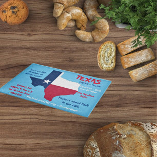 Planche À Découper État du Texas Incroyable Fait Verre