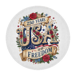 Planche À Découper États-Unis 250 ans de liberté florale américaine