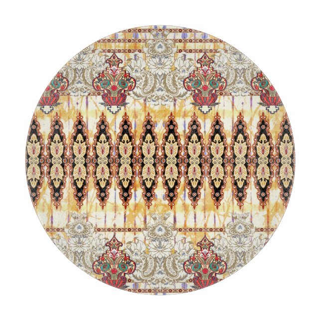 Planche À Découper Ethnic Mughal : motif numérique floral (Devant)