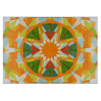 Étoile verte orange vif Kitsch Eclectique
