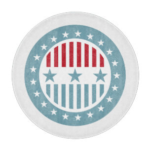 Planche À Découper Étoiles et rayures 4 juillet plateau de coupe en v