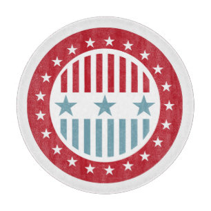 Planche À Découper Étoiles et rayures 4 juillet plateau de coupe en v