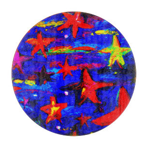 Planche À Découper Étoiles Rouges Colorées. Commandez dès maintenant 