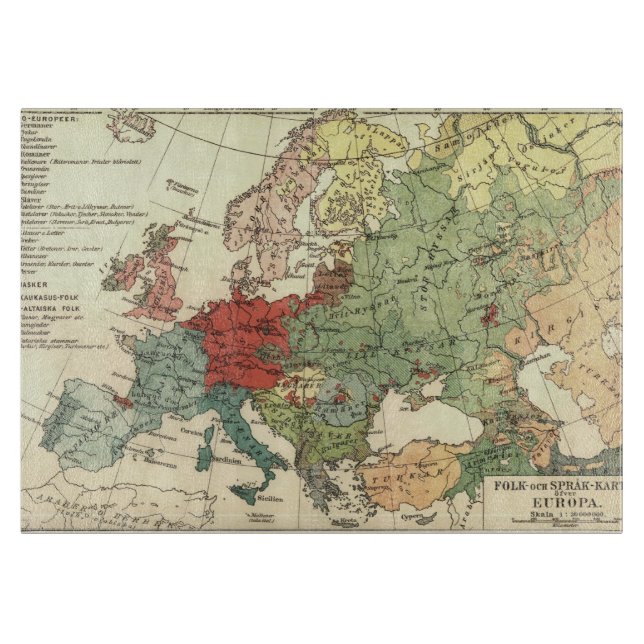 Planche À Découper Europe Carte Pays Antique Mondiale (Devant)