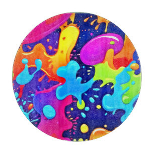 Planche À Découper Explosion d'art de couleur vibrante