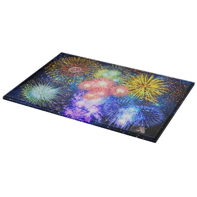 Planche À Découper Explosion de feux d'artifice (Coin)