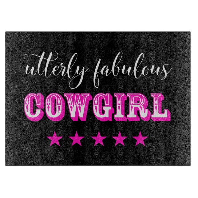 Planche À Découper Fabuleux "COWGIRL" (Devant)