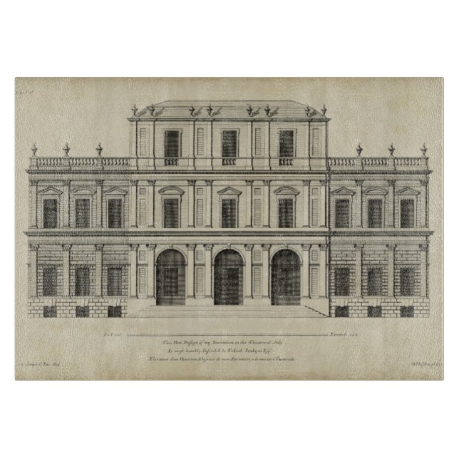 Planche À Découper Façade de style théâtral de Colen Campbell (Devant)