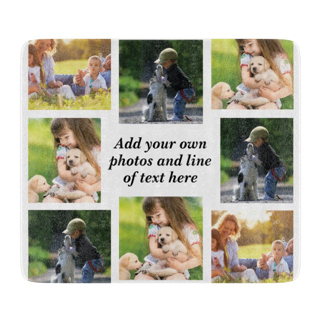Planche À Découper Faites votre propre collage photo et texte (Devant)