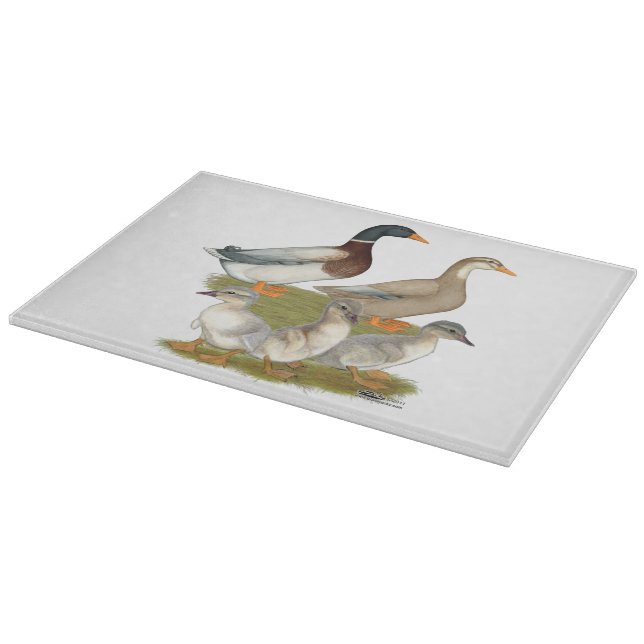 Planche À Découper Famille de canards de Saxe (Coin)