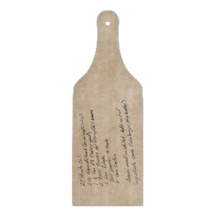 Planche À Découper Famille de recettes manuscrite Conserver une photo