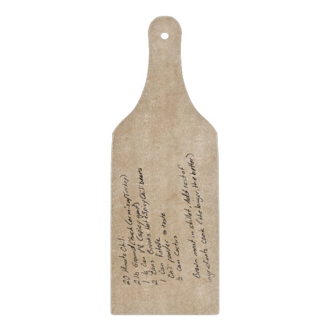 Planche À Découper Famille de recettes manuscrite Conserver une photo (Devant)