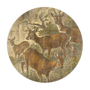 Planche À Découper Famille de Roe - Cerfs dans une forêt
