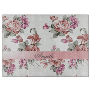 Planche À Découper Féminin Chic Vintage Fleurs-Personnalisé