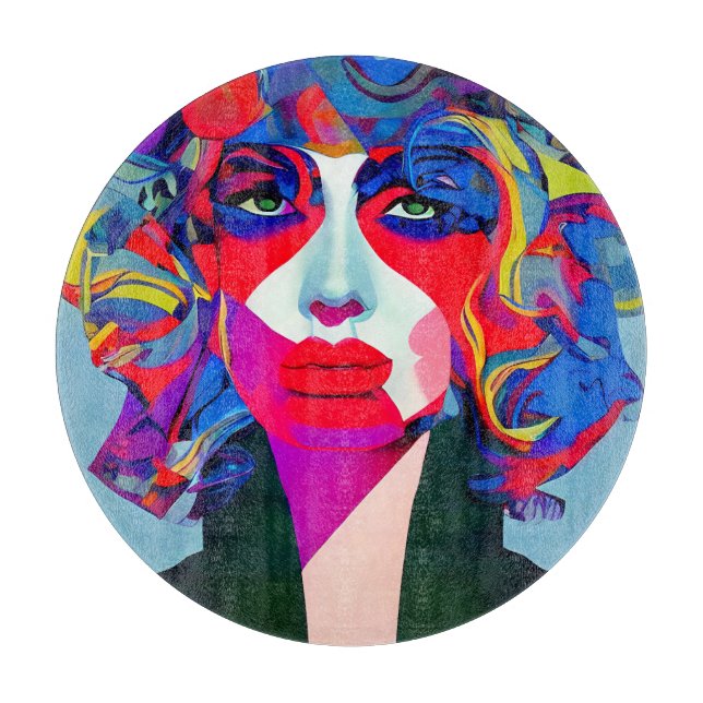 Planche À Découper Femme Abstraite (Devant)