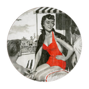 Planche À Découper Femme chaude rouge