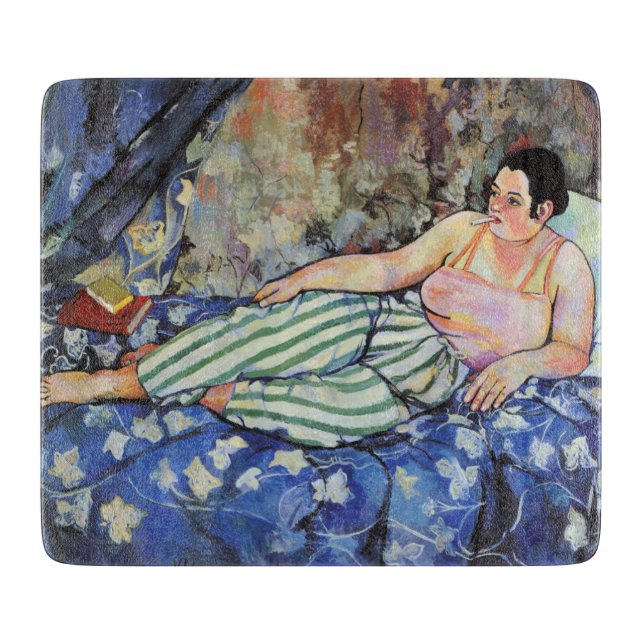 Planche À Découper Femme dans la chambre Bleue (par Suzanne Valadon) (Devant)