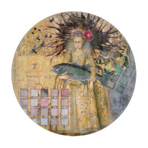 Planche À Découper Femme Poissons Vintage Classique Gothique