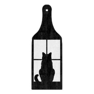 Planche À Découper Fenêtre Chat noir Cliquez pour Customiser une déco