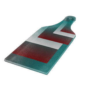 Planche À Découper Fenêtres en blanc bordeaux turquoise