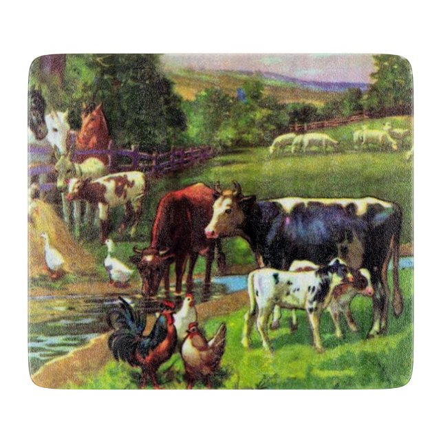 Planche À Découper Ferme vintage (Devant)