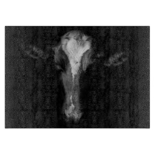 Planche À Découper Fermes Tête de vache B&W