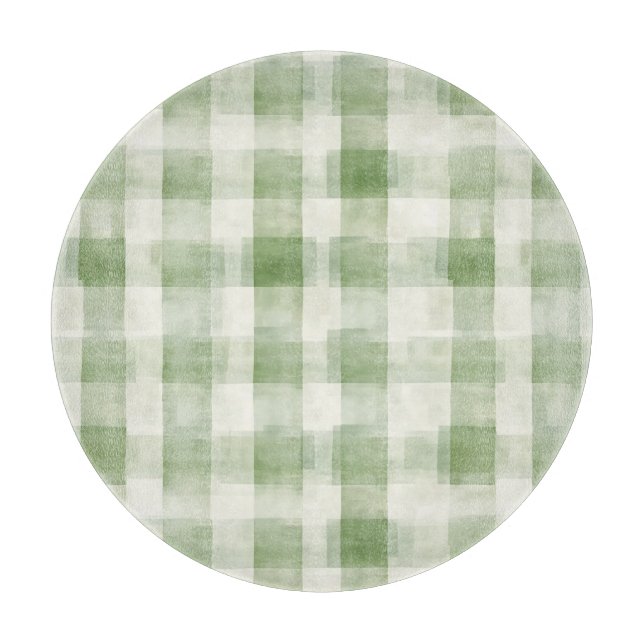 Planche À Découper Fête de mariage de plaid vert de ferme (Devant)