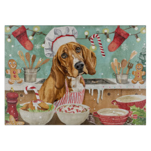 Planche À Découper Fête de Noël avec Coonhound : Pâtisserie festive