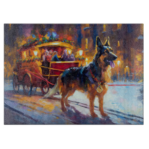 Planche À Découper Fête de Noël des bergers allemands