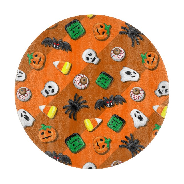 Planche À Découper Fête des Candies Éffrayantes d'Halloween (Devant)