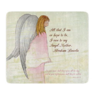 Planche À Découper Fête des Mères Angel religieux, Cadeau Carré