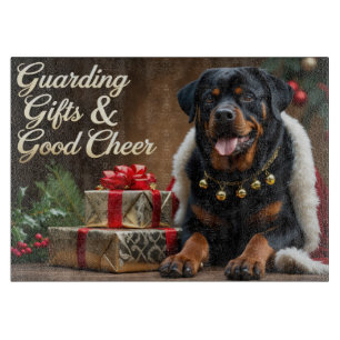 Planche À Découper Fête Rottweiler Noël