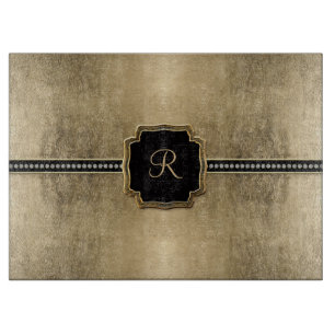 Planche À Découper Feuille d'or Fleur de Lis Faux Bijou Vintage