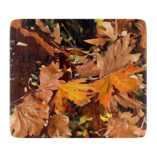 Planche À Découper Feuilles D'Automne Artistique Sous Le Soleil Autom