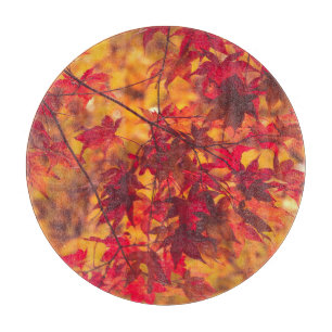 Planche À Découper Feuilles d'automne Feuillage de automne Rouge Natu
