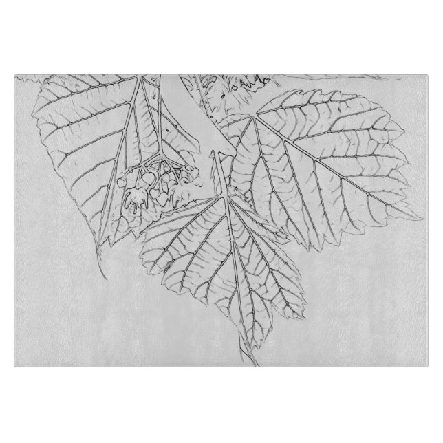 Planche À Découper Feuilles de Basswood (Devant)
