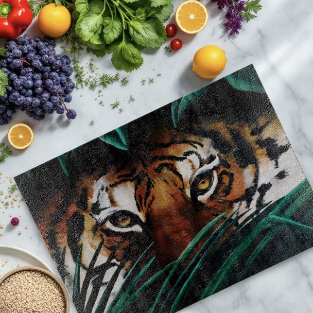 Planche À Découper Feuilles de la jungle verte de Tiger (Créateur téléchargé)