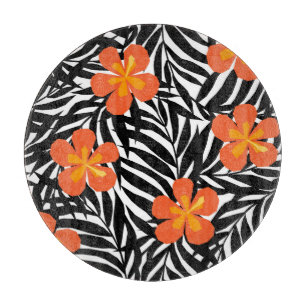 Planche À Découper Feuilles de palmiers tropicaux, application vintag