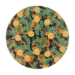 Planche À Découper Feuilles de pin, étoiles : motif festif