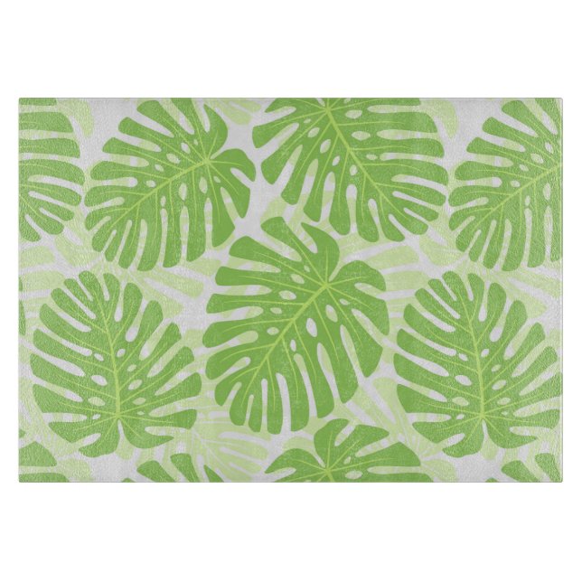 Planche À Découper Feuilles De Plante Tropical - Monstera Motif (Devant)