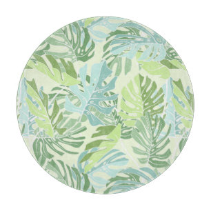 Planche À Découper Feuilles du Pastel Tropical Palm