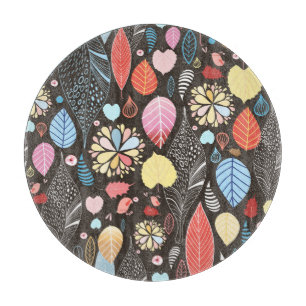 Planche À Découper Feuilles et oiseaux d'automne.