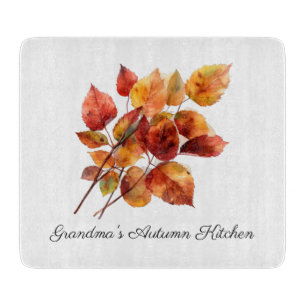 Planche À Découper Feuilles Golden Harvest : Fall Watercolor, personn