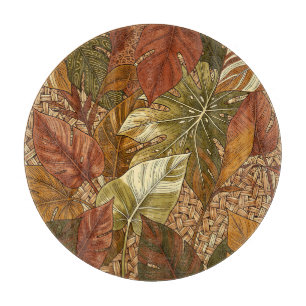 Planche À Découper Feuilles tropicales de Monstera, vert rouille, bot