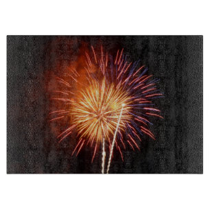 Planche À Découper Feux d'artifice Rouges, Blancs et Bleus I Patrioti