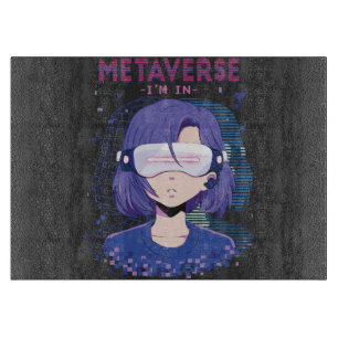 Planche À Découper Fille d'anime lunettes de réalité virtuelle Planch