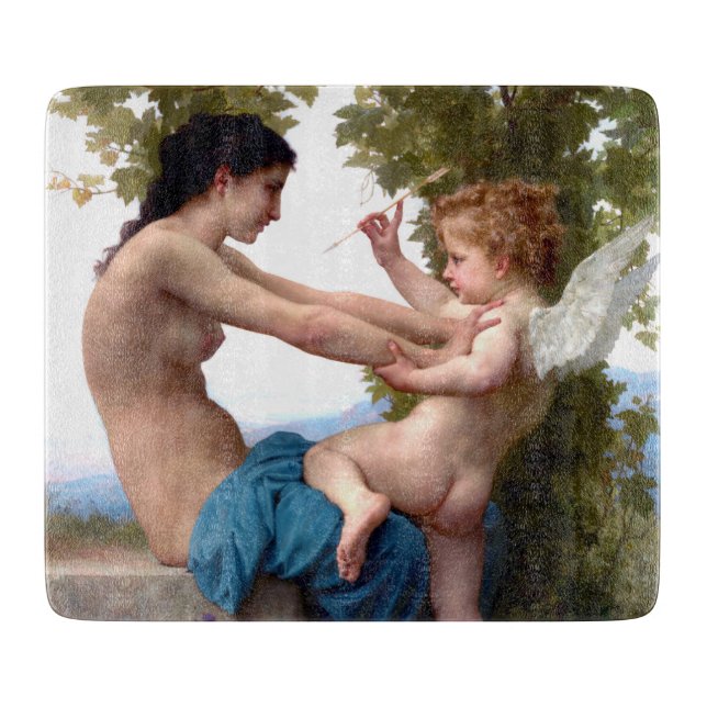 Planche À Découper Fille Se Défendant Contre La Peinture Cupidante Er (Devant)