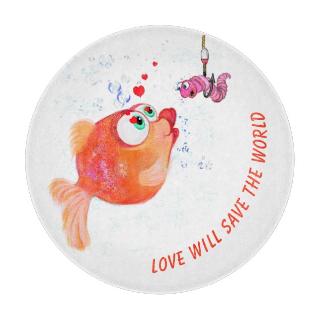 Planche À Découper Fish and Worm (Devant)